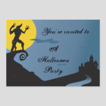 Howling Werewolf Halloween Party Invitation