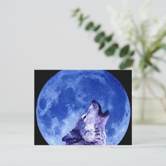 Howling Wolf at Moon (Standing Front)