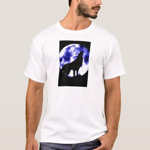 Howling Wolf at Moon T_Shirt