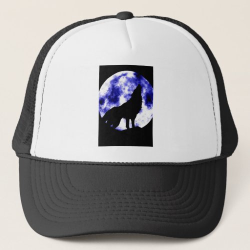 Howling Wolf at Moon Trucker Hat