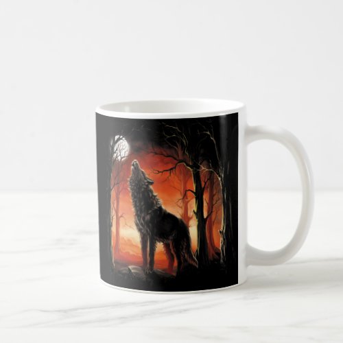 Howling Wolf at Sunset Mug