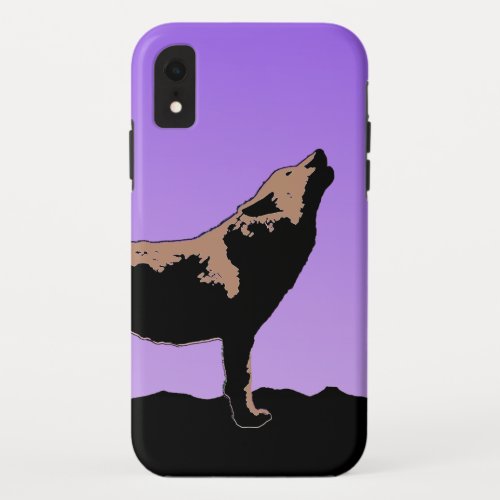 Howling Wolf at Sunset  _ Original Wildlife Art iPhone XR Case