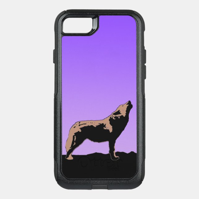 Howling Wolf at Sunset  - Original Wildlife Art Otterbox iPhone Case (Back)
