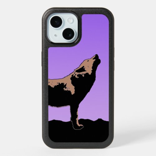 Howling Wolf at Sunset  _ Original Wildlife Art iPhone 15 Case