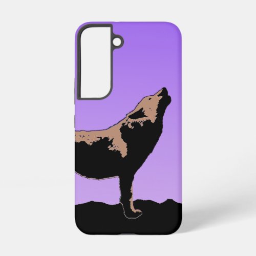Howling Wolf at Sunset  _ Original Wildlife Art Samsung Galaxy S22 Case