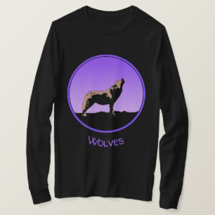 Howling Wolf at Sunset  - Original Wildlife Art T-Shirt