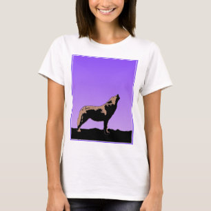Howling Wolf at Sunset - Original Wildlife Art T-Shirt