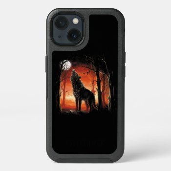 Howling Wolf At Sunset Iphone 13 Case by FantasyCases at Zazzle