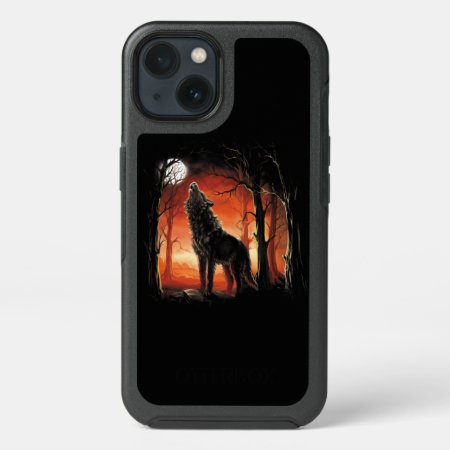 Howling Wolf At Sunset Iphone 13 Case