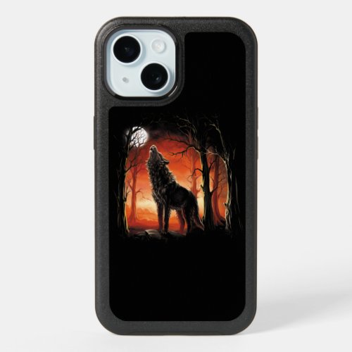 Howling Wolf at Sunset iPhone 15 Case