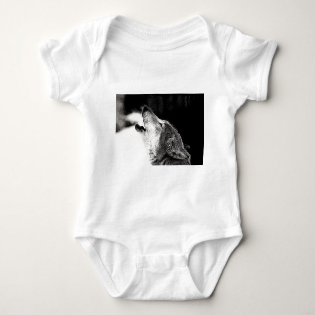 Howling Wolf Baby Bodysuit (Front)