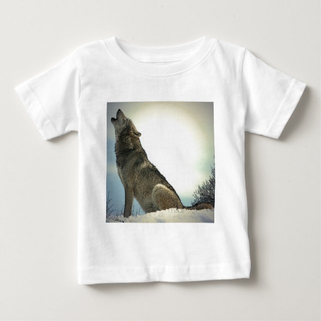 Howling Wolf Baby T-Shirt (Front)