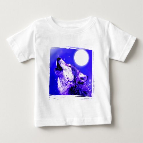 Howling Wolf Baby T_Shirt