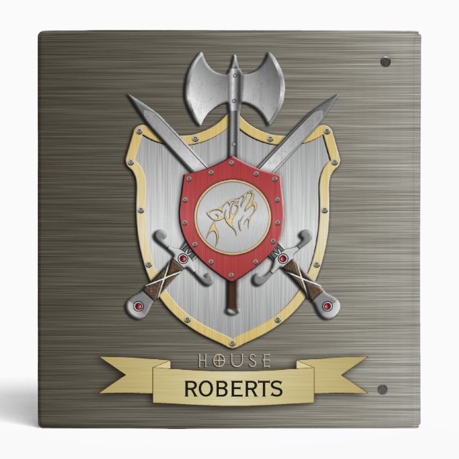 Howling Wolf Battle Crest Armor Binder (Back)