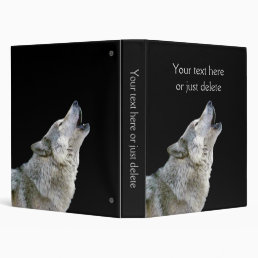 Howling wolf beautiful black photo album custom binder