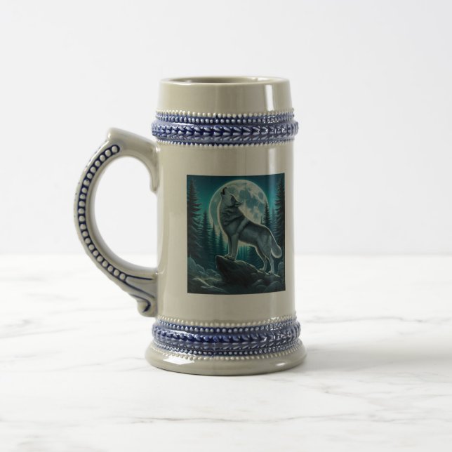 Howling Wolf Beer Stein (Left)
