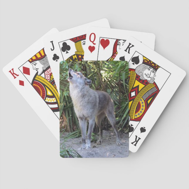 Howling Wolf Bicycle Playing Cards (Back)