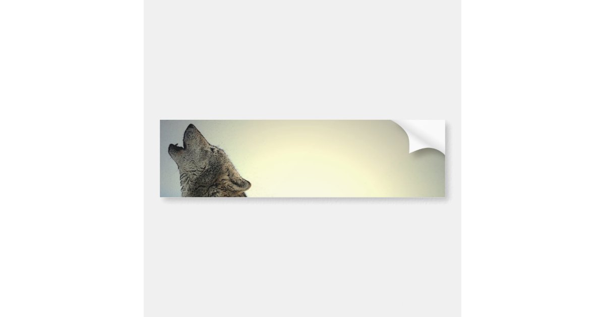 Howling Wolf Bumper Sticker Zazzle