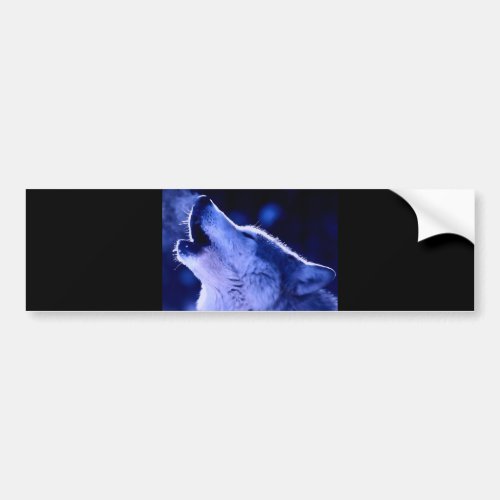 Howling Wolf Bumper Sticker