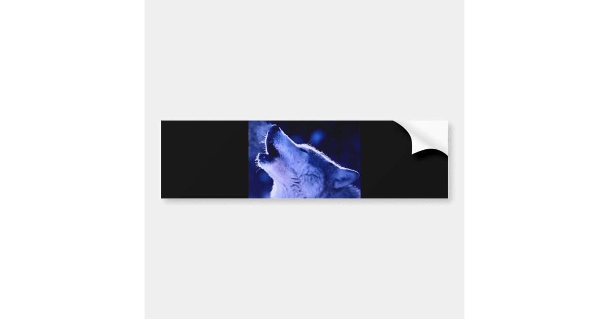 Howling Wolf Bumper Sticker Zazzle