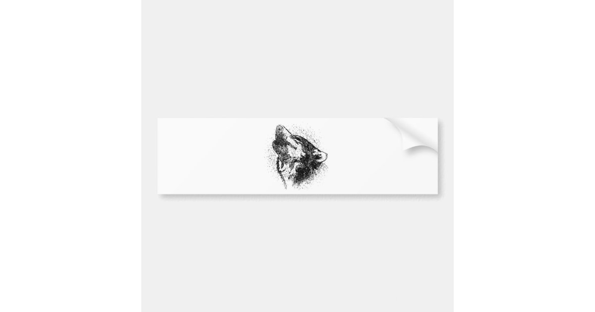 Howling Wolf Bumper Sticker Zazzle