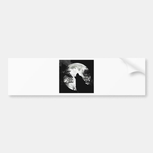 Howling Wolf Bumper Sticker