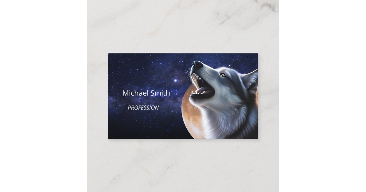 Howling Wolf Business Card Zazzle