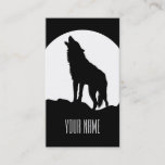 Howling Wolf Business Card Black And White at Zazzle