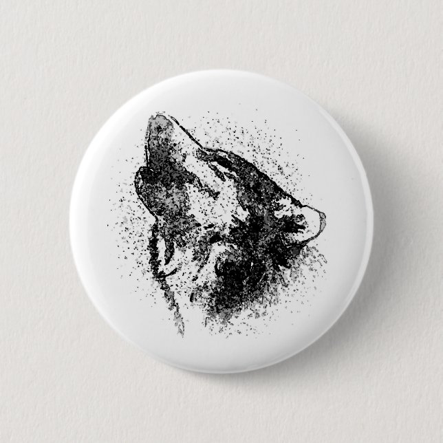 Howling Wolf Button (Front)