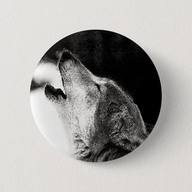 Howling Wolf Button (Front)