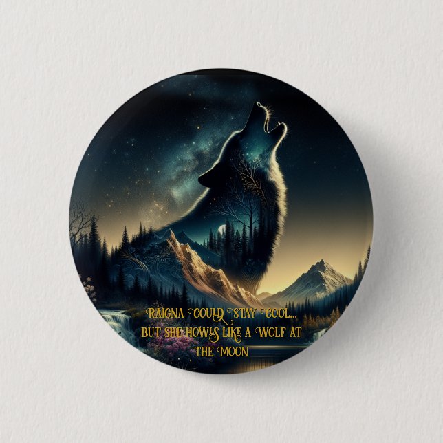 Howling Wolf Button (Front)