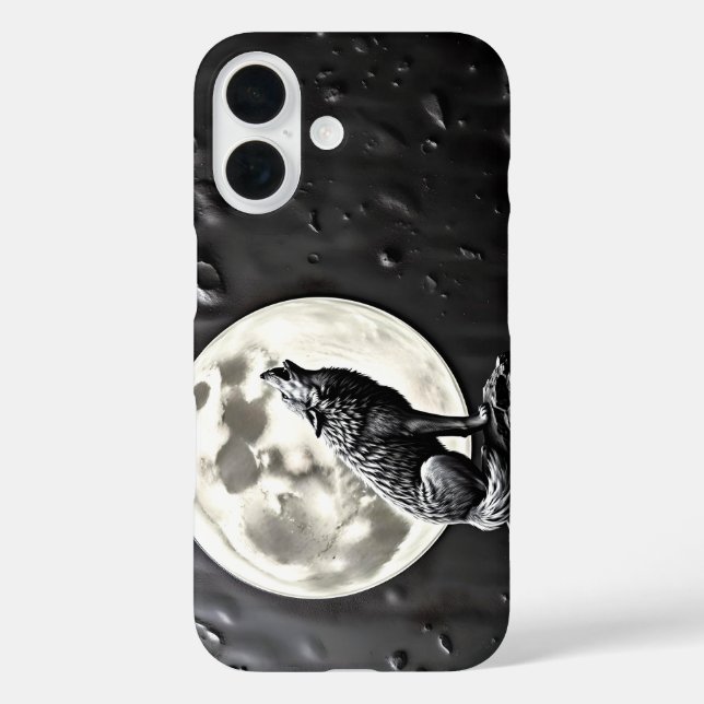 howling wolf canine full moon Case-Mate iPhone case (Back)