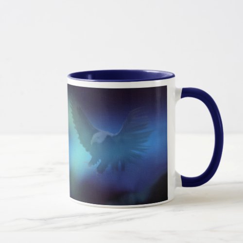 Howling Wolf Eagle Moon  Shaman Drinking Mug