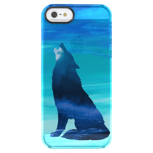 Howling Wolf for Wolf Lovers  Clear iPhone SE55s Case