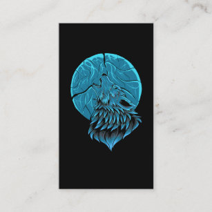 Howling Wolf Forest Animal Moon Business Card