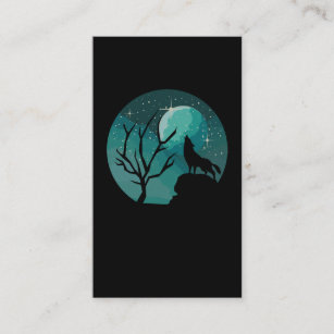 Howling Wolf Forest Animal Moon Nature Love Business Card