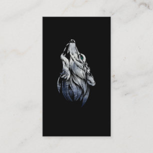 Howling Wolf Forest Animal Wolves Art Business Card