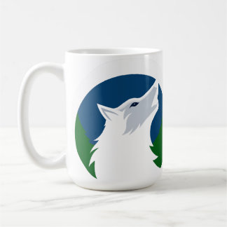 Howling Wolf Full Moon Design Coffee Mug