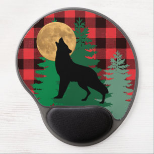 Howling Wolf Full Moon Gel Mouse Pad