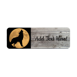 Howling Wolf Full Moon Label