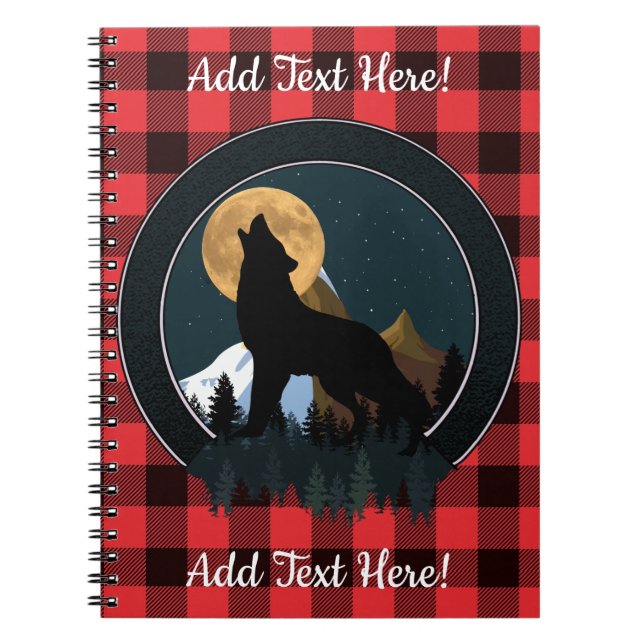 Howling Wolf Full Moon Notebook (Front)
