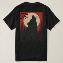 Howling Wolf Full Moon Retro Horror Print