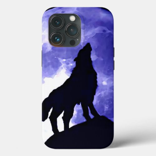 Howling Wolf  Fullmoon iPhone 13 Pro Case
