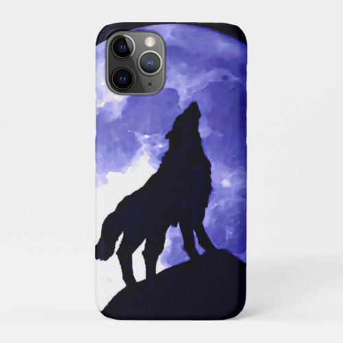 Howling Wolf  Fullmoon iPhone 11 Pro Case