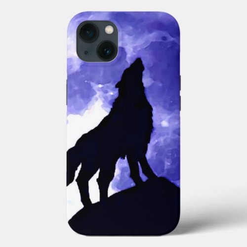 Howling Wolf  Fullmoon iPhone 13 Case