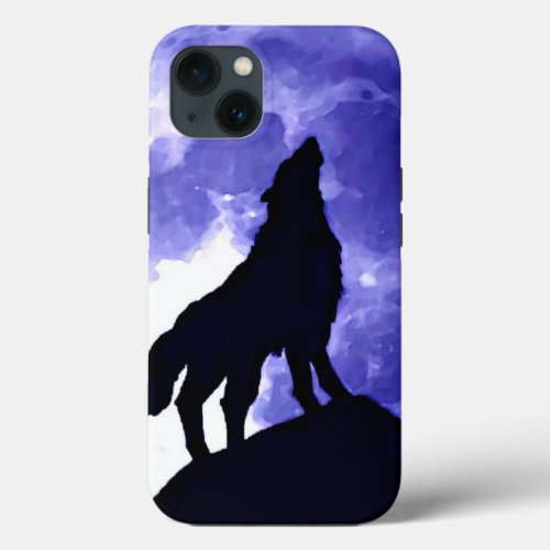 Howling Wolf  Fullmoon iPhone 13 Case
