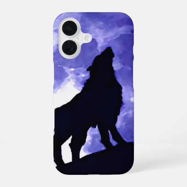 Howling Wolf & Fullmoon Iphone Case (Back)