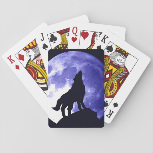 Howling Wolf  Fullmoon Playing Cards
