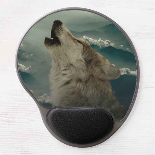 Howling Wolf Gel Mouse Pad (Front)