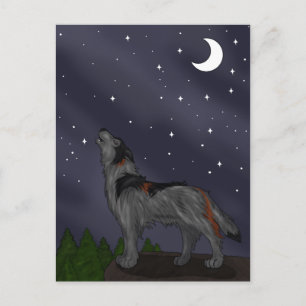 Howling Wolf (Gray) Postcard